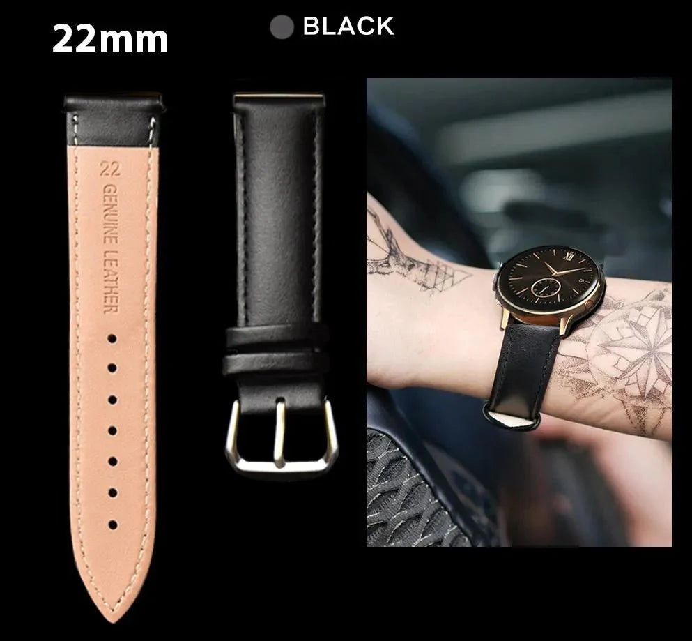 Soft Leather Smart Watch Strap
