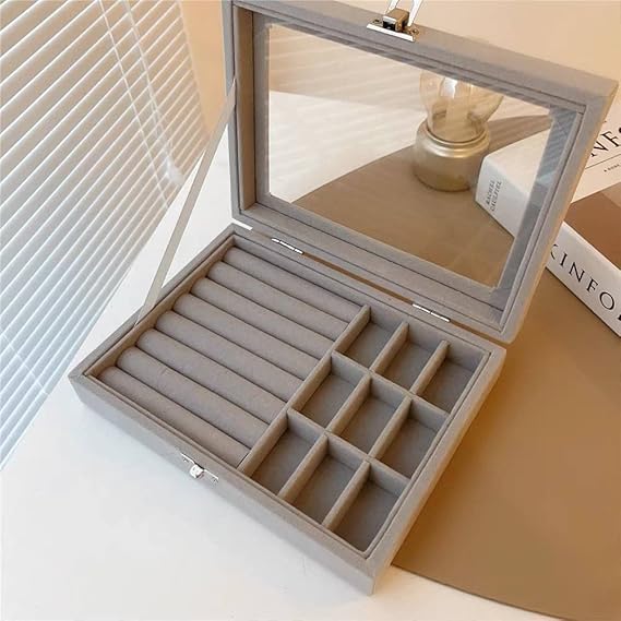 Portable Multi-Function Leather Jewelry Organizer – Dual Compartments