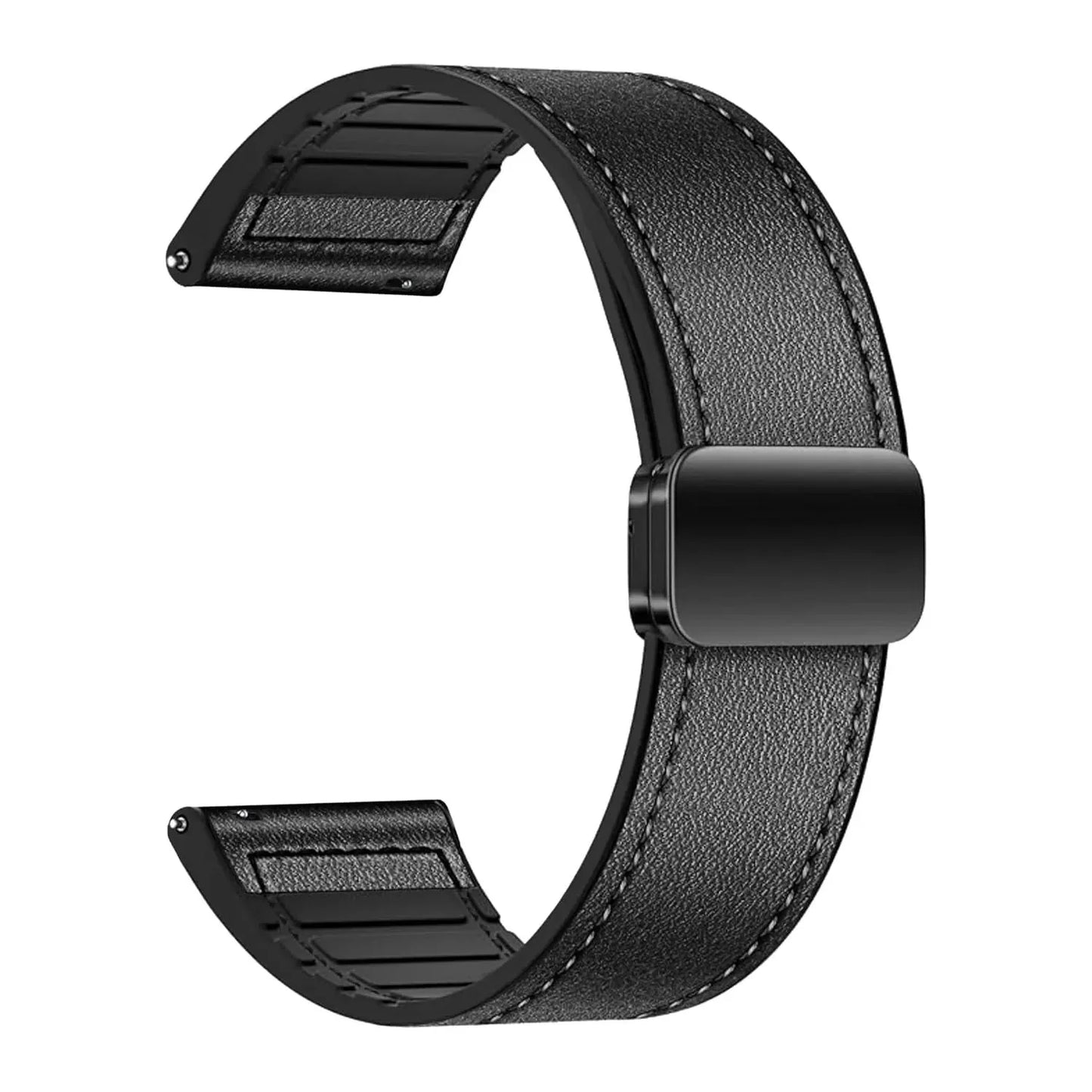 Leather Silicone Magnetic Strap