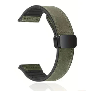 Leather Silicone Magnetic Strap