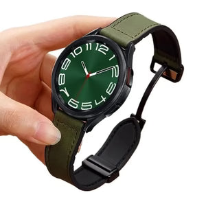 Leather Silicone Magnetic Strap