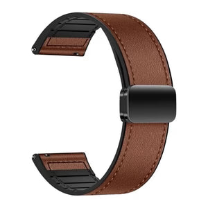 Leather Silicone Magnetic Strap