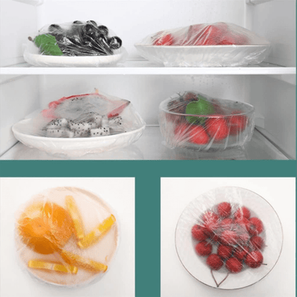 Disposable Plastic Food Covers (100 Pcs)