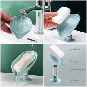 Waterfall-Style Soap Holder with Drain